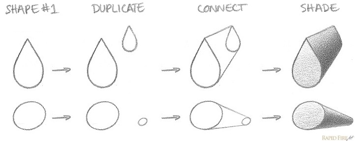 How to Draw 3D Round Edged Shapes Examples