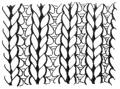 Lesson 14. Knitting samples with removed and elongated loops. Gum