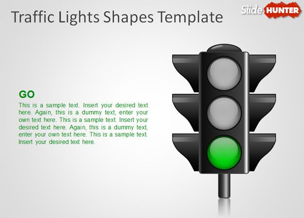 free powerpoint template green lights