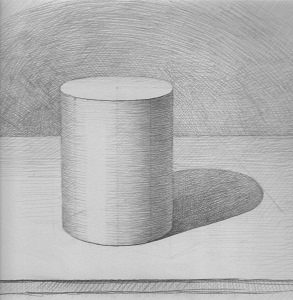 Рисунок цилиндра карандашом 
