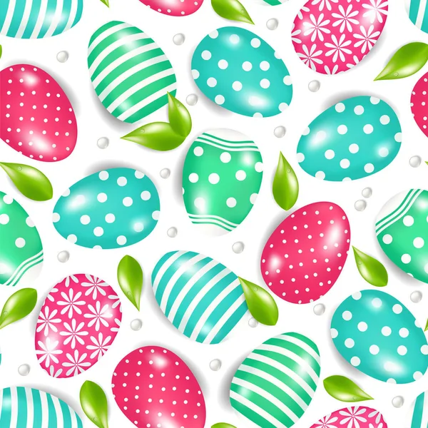 Hand Drawn Seamless Pattern Many Eggs Lines Circles Flowers Glare Royalty Free Stock Illustrations