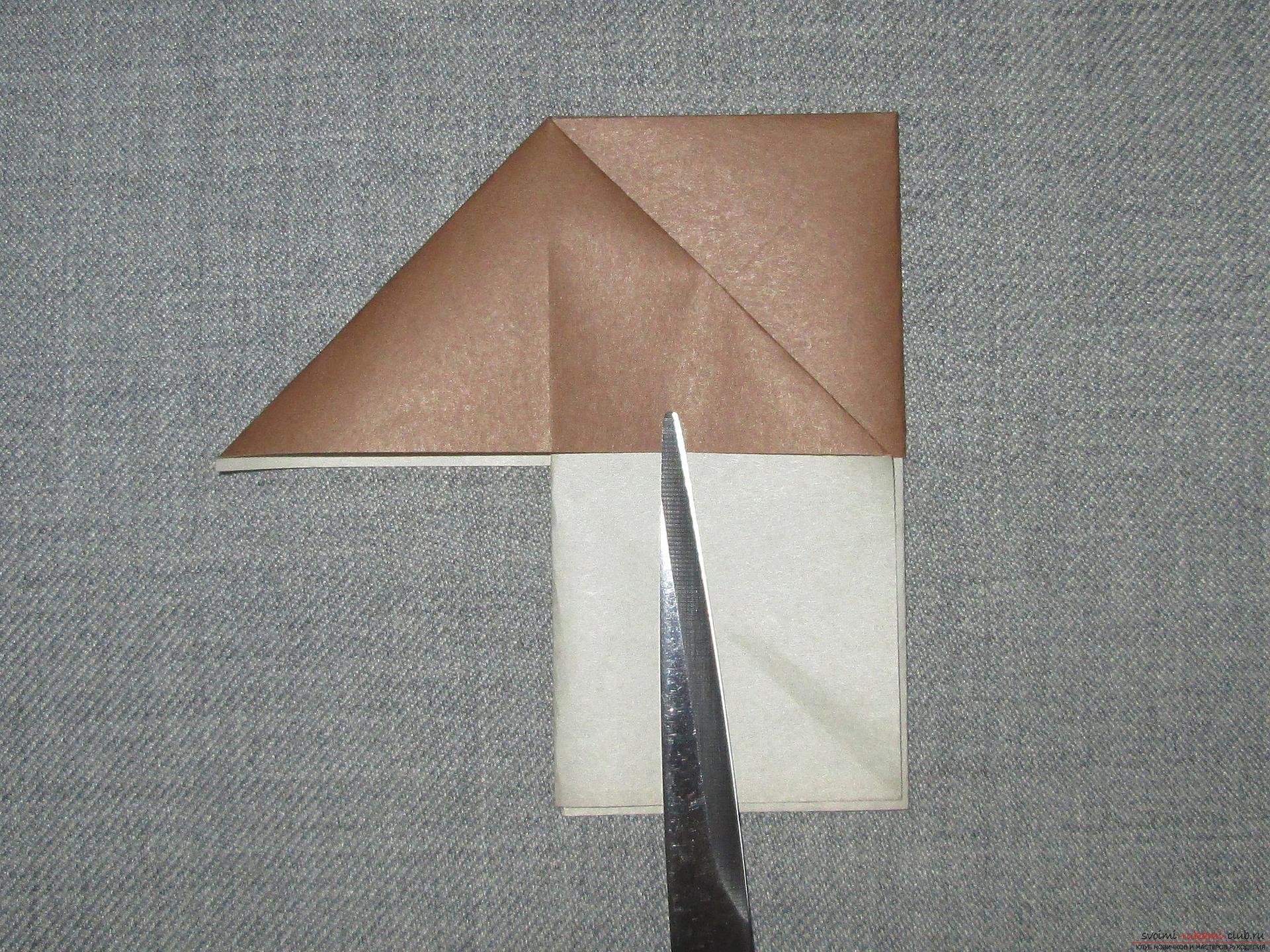Этот подробный мастер-класс оригами для детей 8 лет научит как сделать оригами-гриб из бумаги.. Фото №6