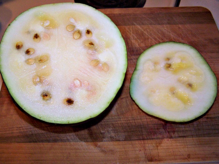 Unripe watermelon