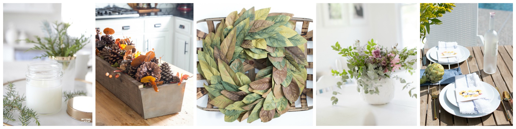 How to make a DIY acorn garland to decorate the mantel for Autumn