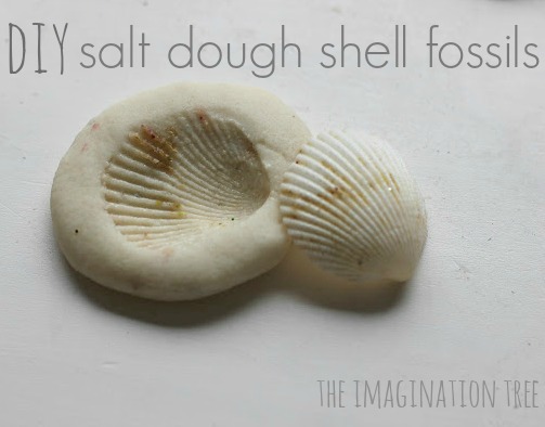 Salt dough shell prints