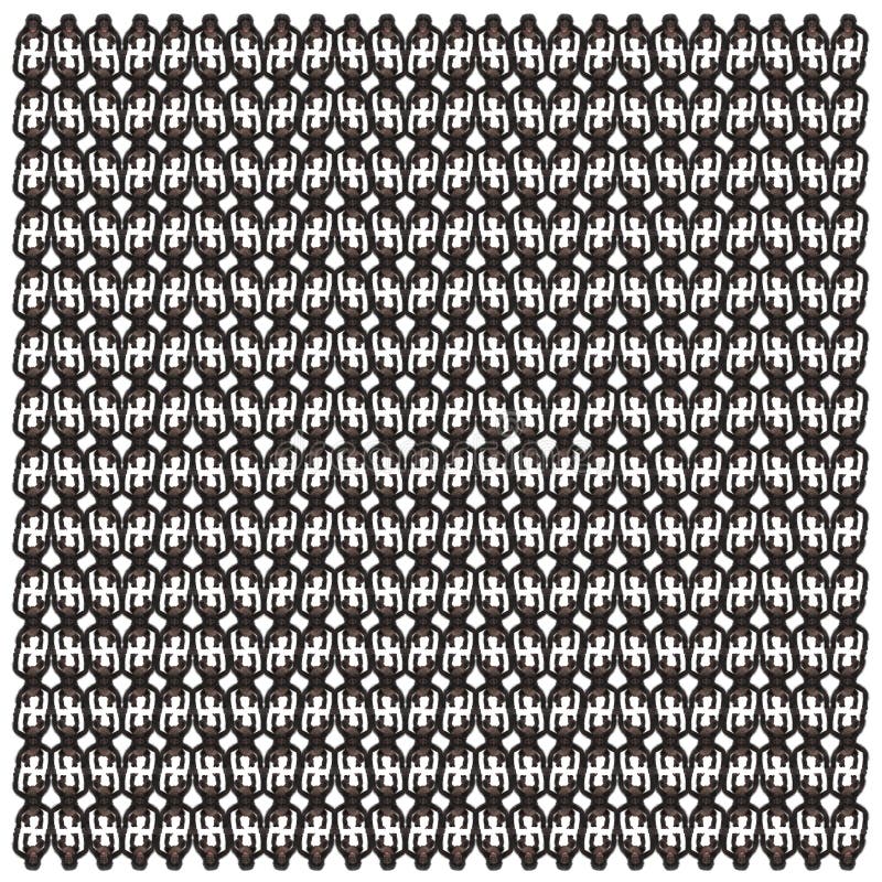 Baby bonobo, Pan paniscus, in repeated pattern. In front of white background royalty free stock images