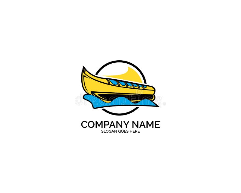 Banana Boat Logo Design Template. Banana boat logo stock illustration
