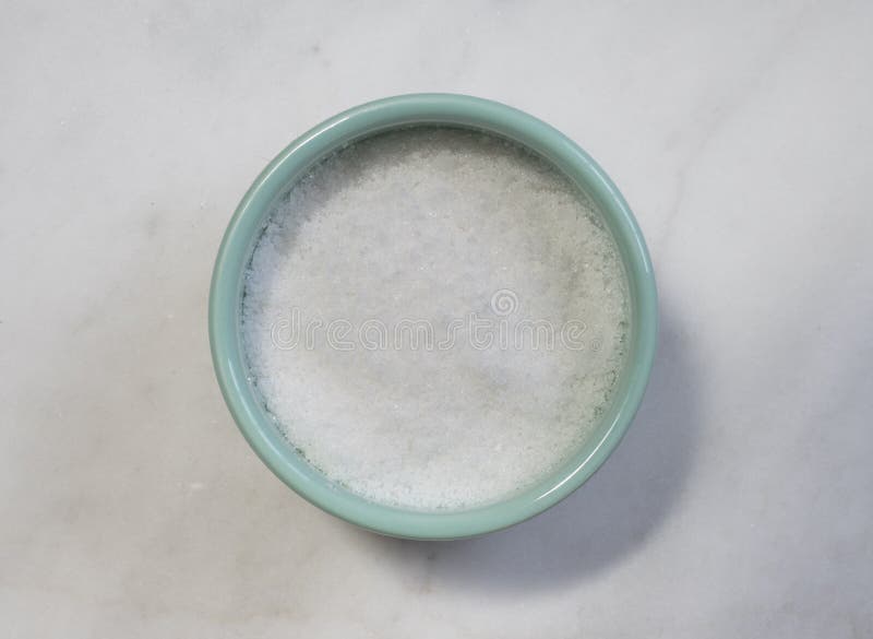 Bowl of Sea Salt stock image