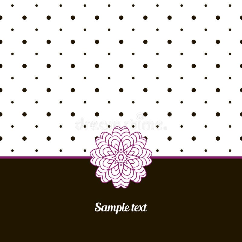 Cover, Oriental-style card. Cute picture dots vector illustration