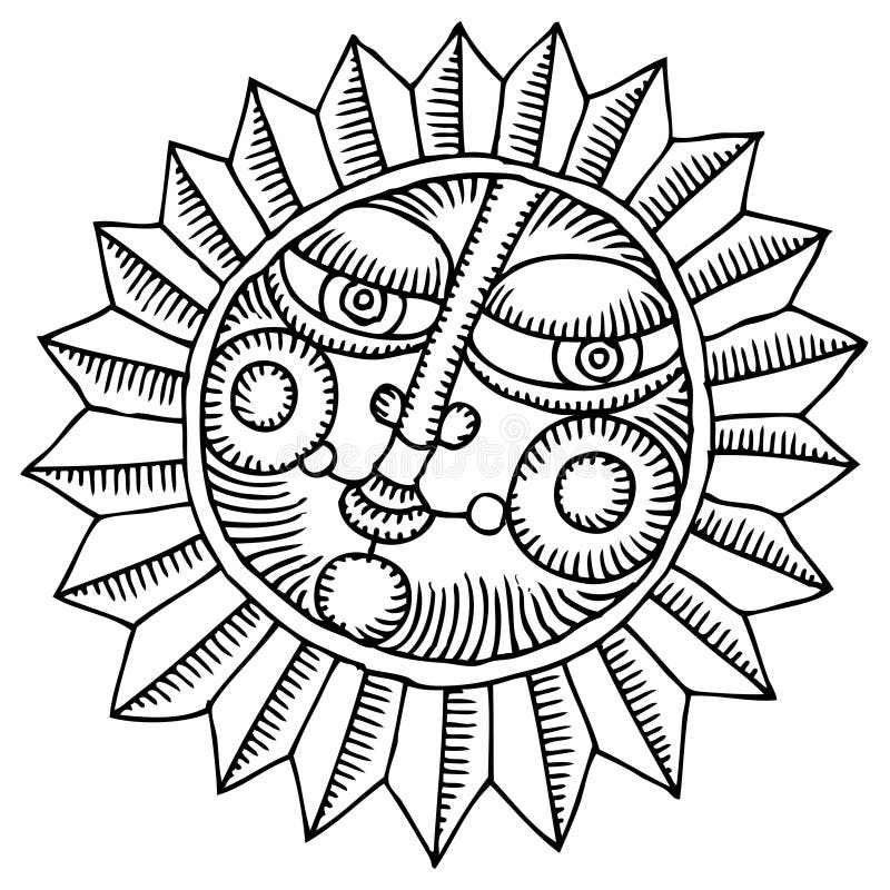 Flower sun stock illustration