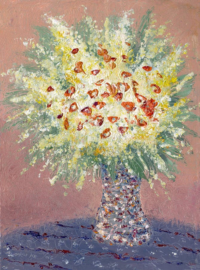 Flowers in a Vase stock illustration