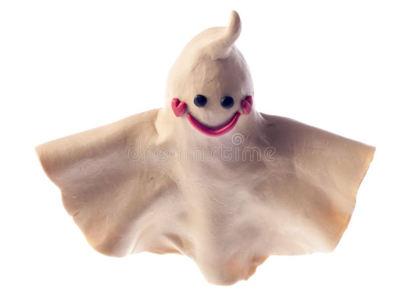 Funny plasticine ghost stock photography