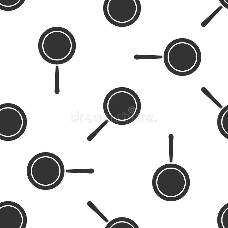 Grey Frying pan icon isolated seamless pattern on white background. Fry or roast food symbol. Vector Il