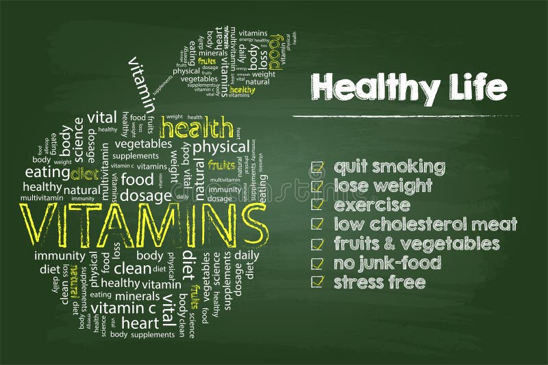 Healthy Life Steps Graphic stock illustration