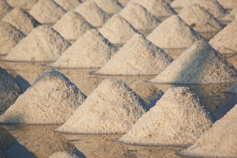 Sunlight and shadow of salt pan pattern i. Morning sunlight and shadow of salt pan pattern in salt farm royalty free stock photos