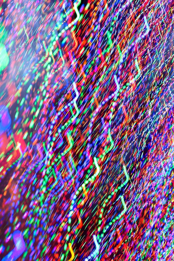 Pan Of Colorful Holiday Lights Creates Electric Confetti Pattern royalty free stock photos