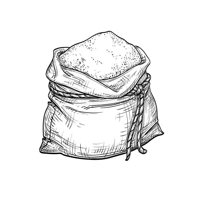 Sack of flour. vector illustration