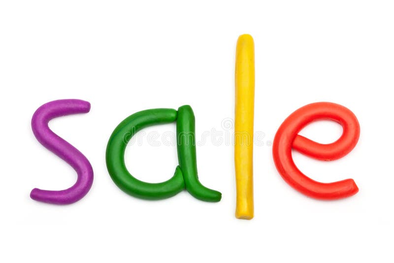 Sale plasticine figures royalty free stock images