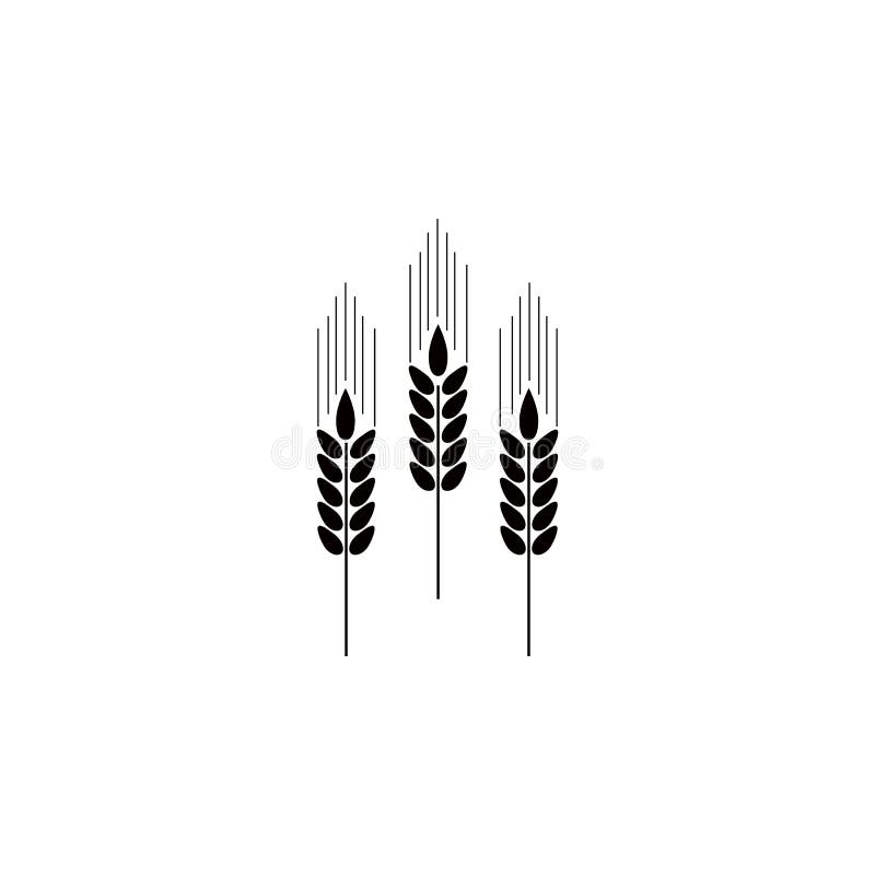 spikes of wheat icon. Element of farm for mobile concept and web apps. Icon for website design and development, app development. P vector illustration