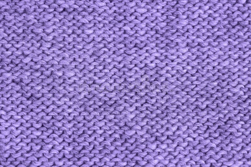 Violet knitted texture. Handmade Knitwear. Yarn Background. Ultra violet knitted texture. Handmade Knitwear, reverse stitch. Yarn background stock photography