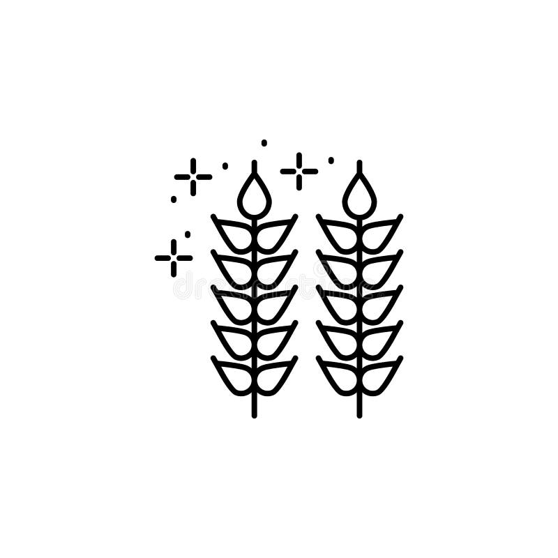 Wheat, spikes icon. Simple line, outline vector of Thanksgiving day icons for ui and ux, website or mobile application vector illustration
