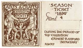 Printed season ticket, Walter Crane, 1890, England. Museum no. E.4164-1915. © Victoria and Albert Museum, London