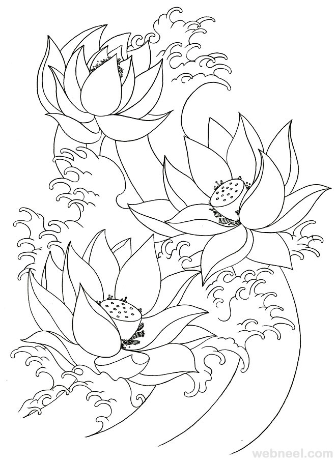 drawings of flowers