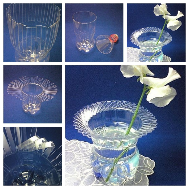 plastic bottle vase wonderful DIY F Wonderful DIY Woven Plastic Bottle Vase