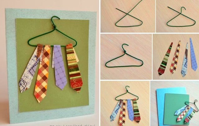 «Открытка с галстуками»: красивая и простая поделка для учеников 1 класса_1