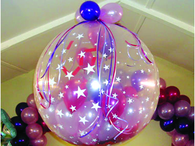 Воздушный шар в шаре для украшения комнаты