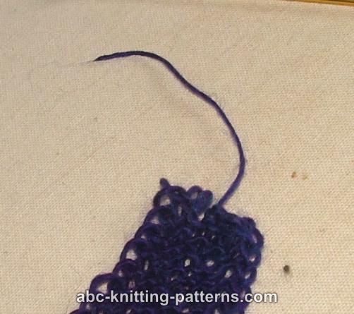 Small Garter Stitch Triangular Shawl with Unraveled Fringe (Baktus)