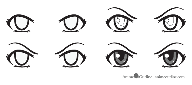 Angry anime eyes