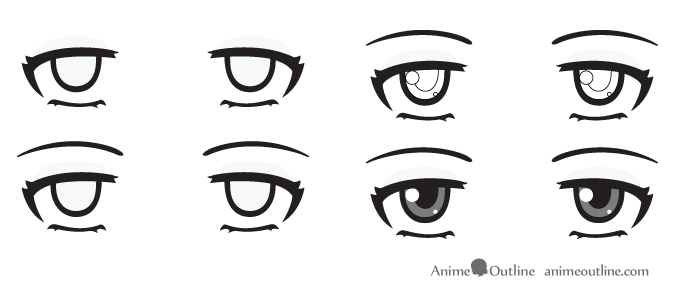 Bored anime eyes