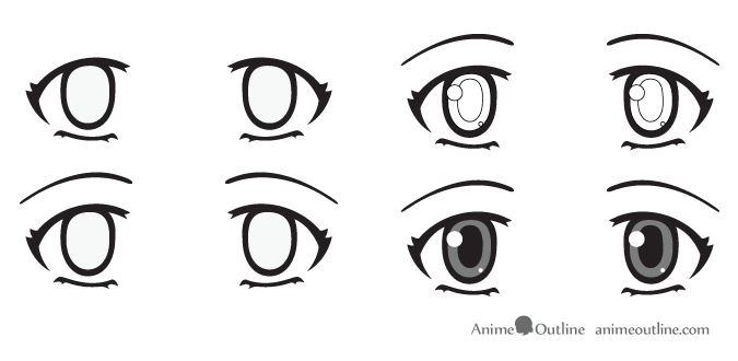Surprised anime eyes