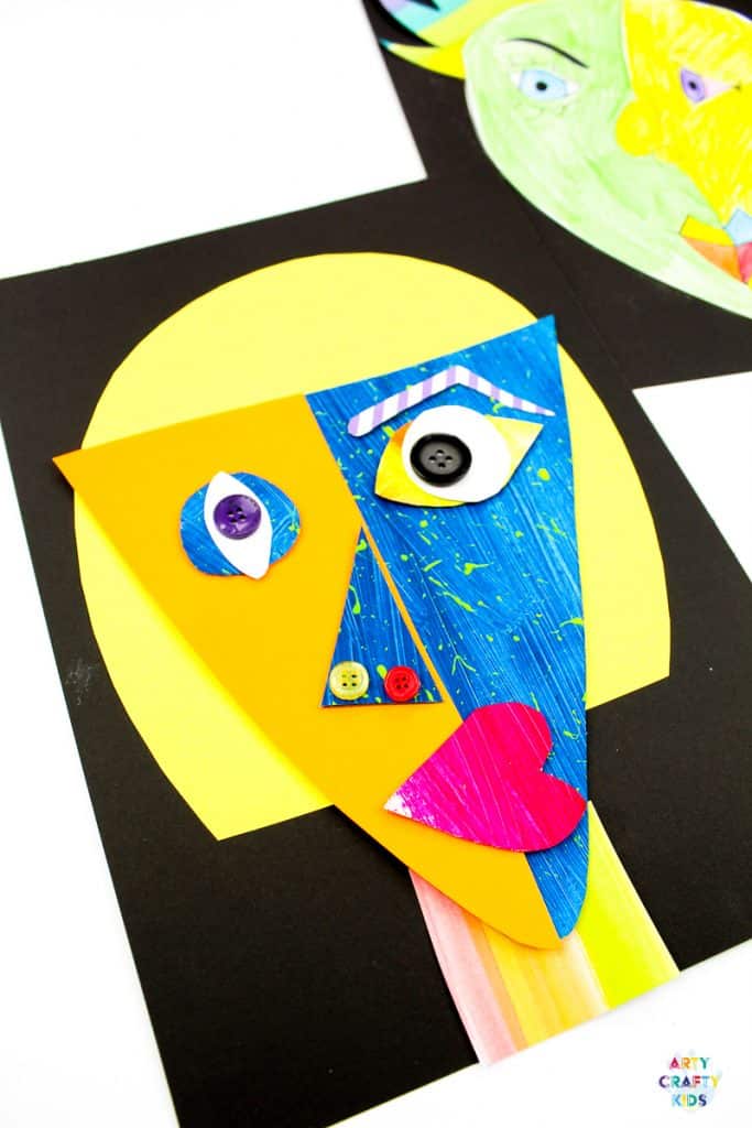 Picasso Faces - Easy Art for Kids. A Picasso art project made easy for kids and teachers, with print