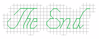 Example of script in cross stitch