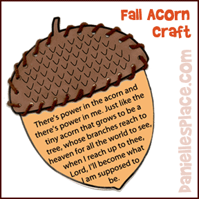 Fall Acorn Craft for Children from www.daniellesplace.com