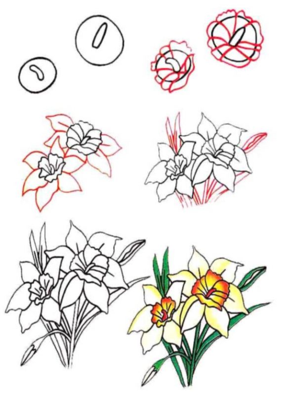 Картинки для срисовки "цветы"