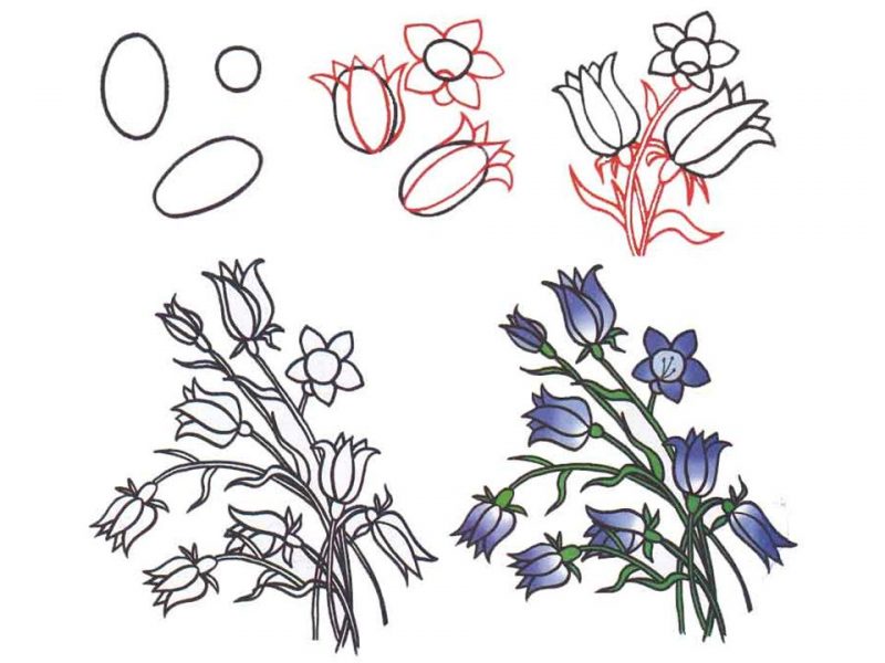 Картинки для срисовки "цветы"