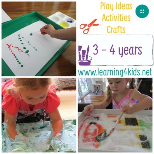 Play Ideas and Activities for 3 - 4 Years