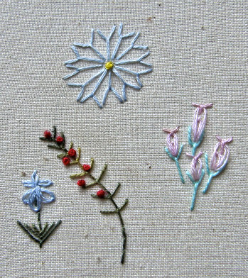 fly stitch flowers