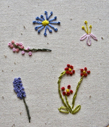 french knot flowers