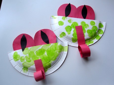paper plate tree frog craft