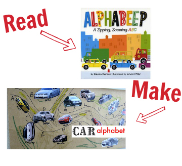 alphabet craft with cars 