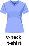 illustration of a v-neck t-shirt