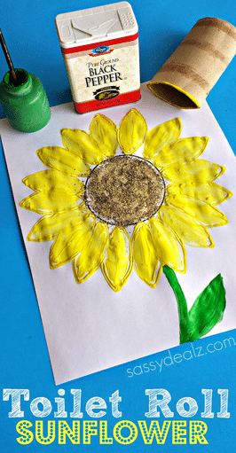 toilet-paper-roll-sunflower-craft