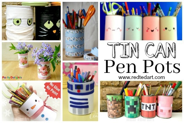 Tin Can DIYs - Pencil Holder DIY Ideas - 