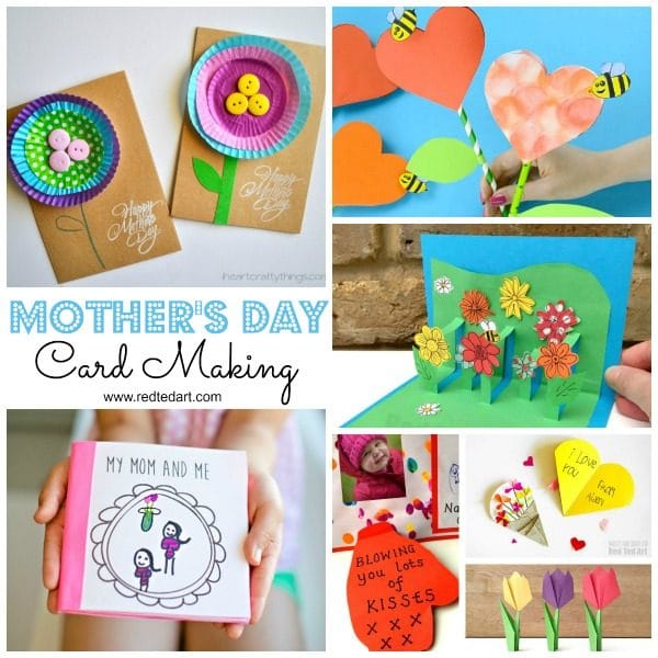 Collage of Cards for Mom for kids to make