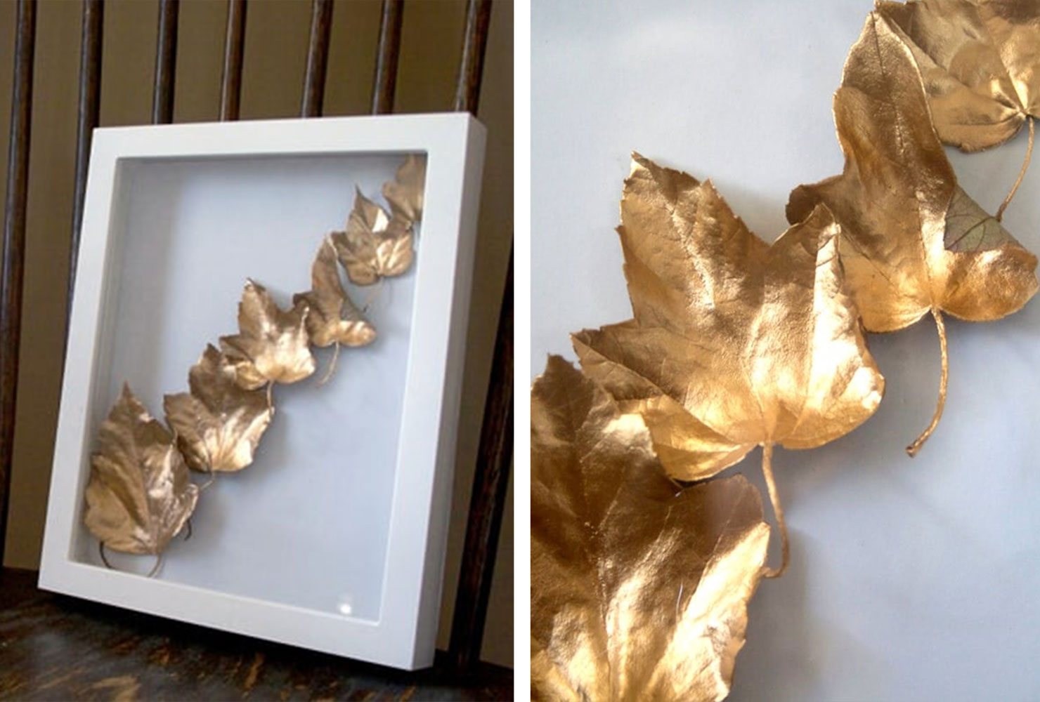 diy room decor gold leaf art500