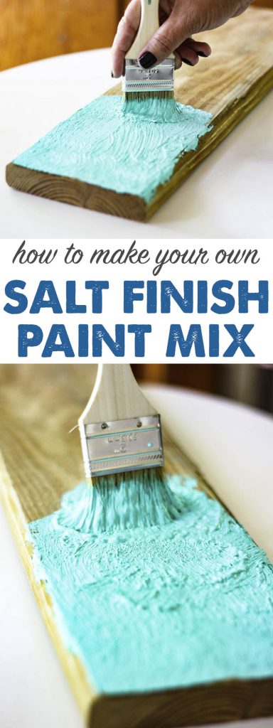 How to Make Your Own Salt Paint - such a great technique for that chippy, beach vibe on almost anything. Super easy how-to with salt paint recipe.